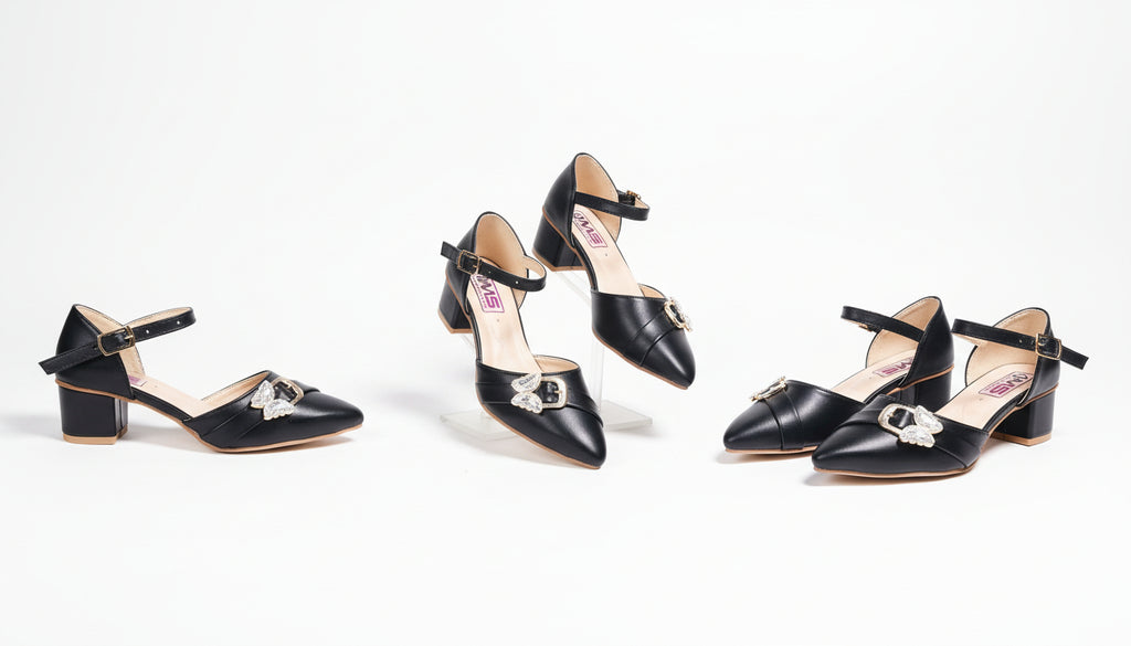 Low Heel Coat Shoes Elegant Ankle Strap Dress Sandals By Choti Si Walk