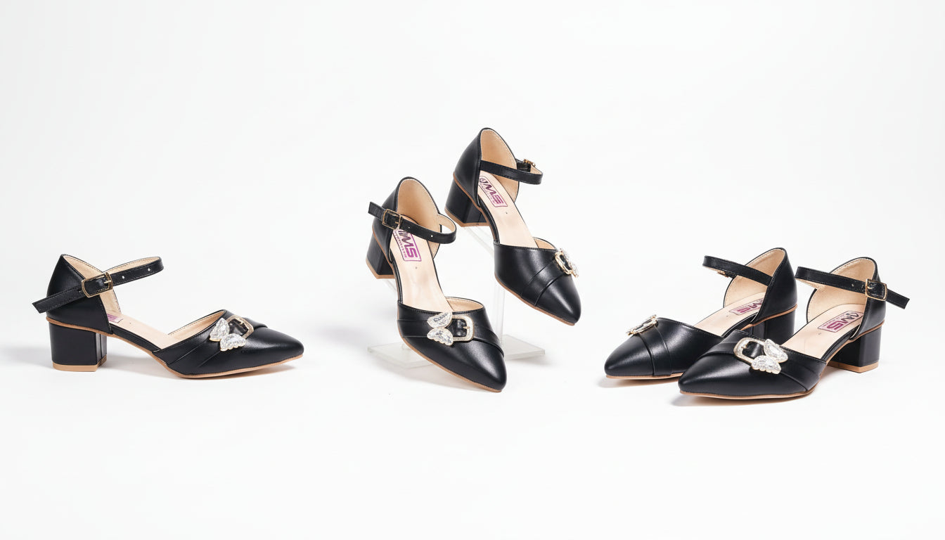 Low Heel Coat Shoes Elegant Ankle Strap Dress Sandals By Choti Si Walk