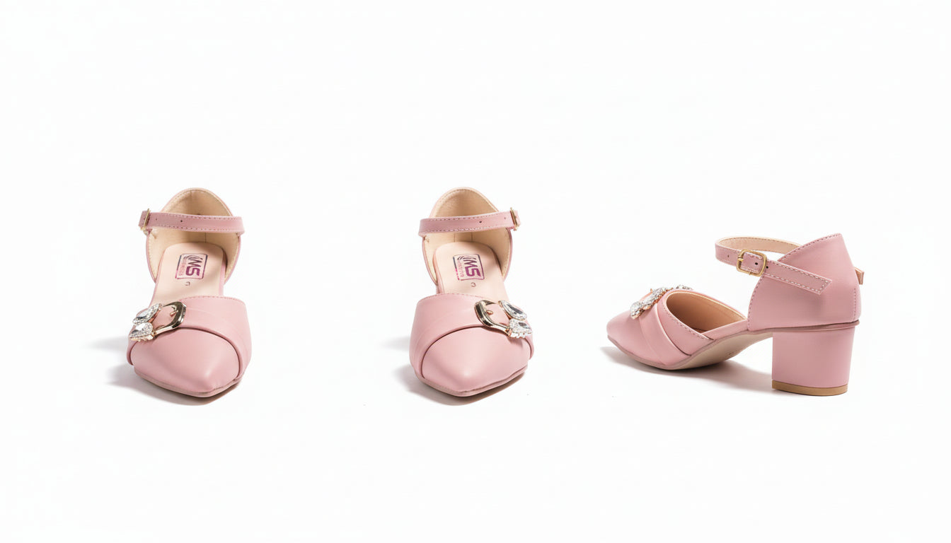 Low Heel Coat Shoes Elegant Ankle Strap Dress Sandals By Choti Si Walk