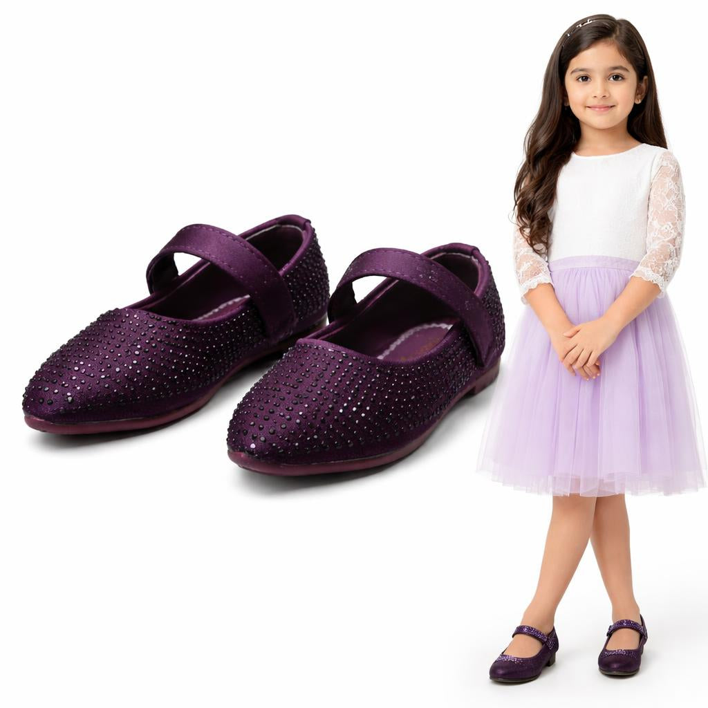 Choti Si Walk Little Princess Glitter Flats – Stylish & Comfortable Kids Footwear