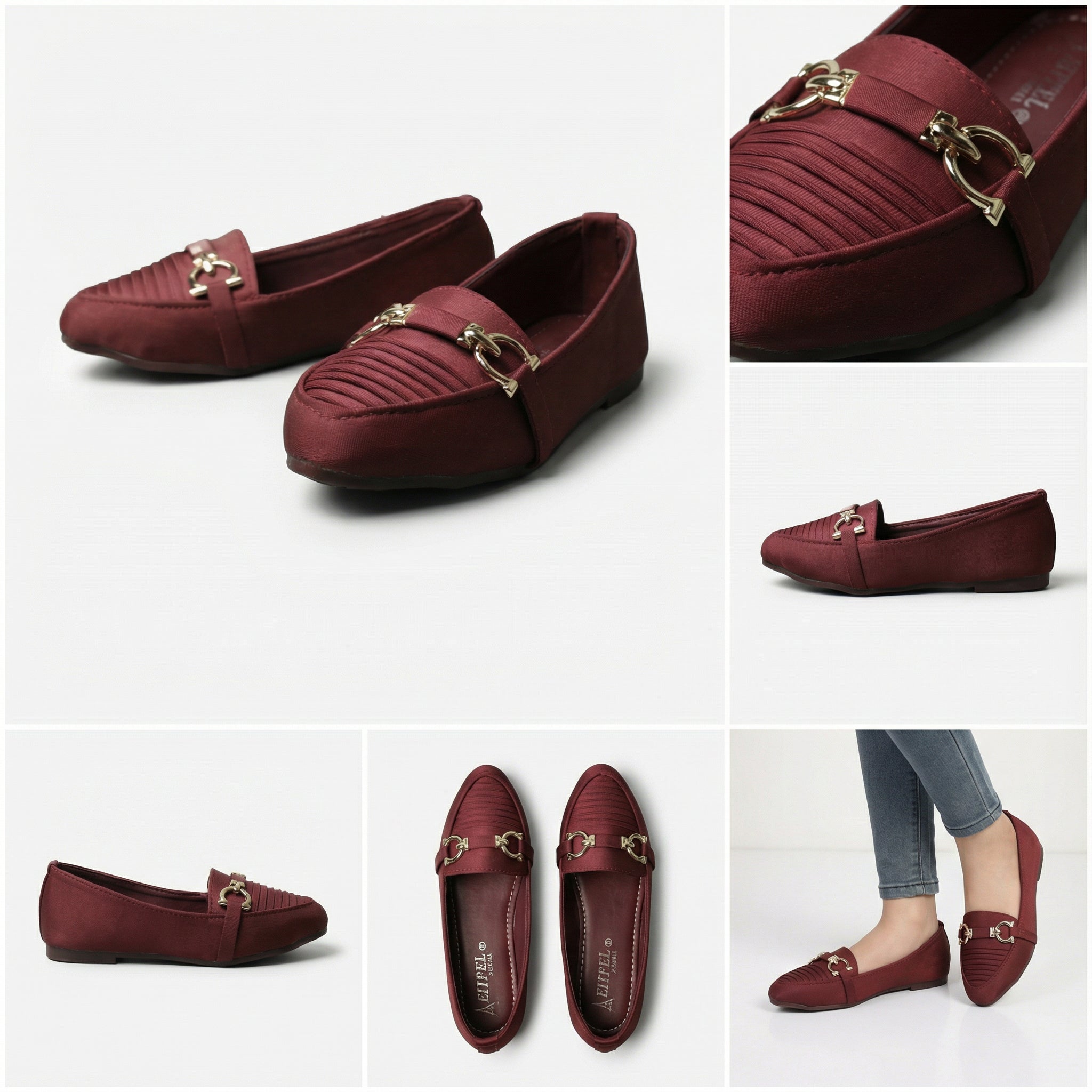 Choti Si Walk Classic Buckle Pumps for Girls – Elegant Flat Loafers with Metal Detail