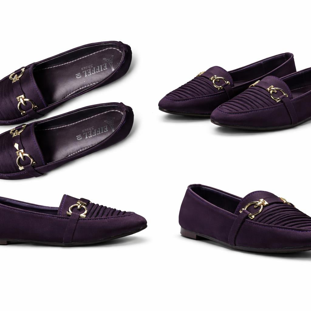 Choti Si Walk Classic Buckle Pumps for Girls – Elegant Flat Loafers with Metal Detail